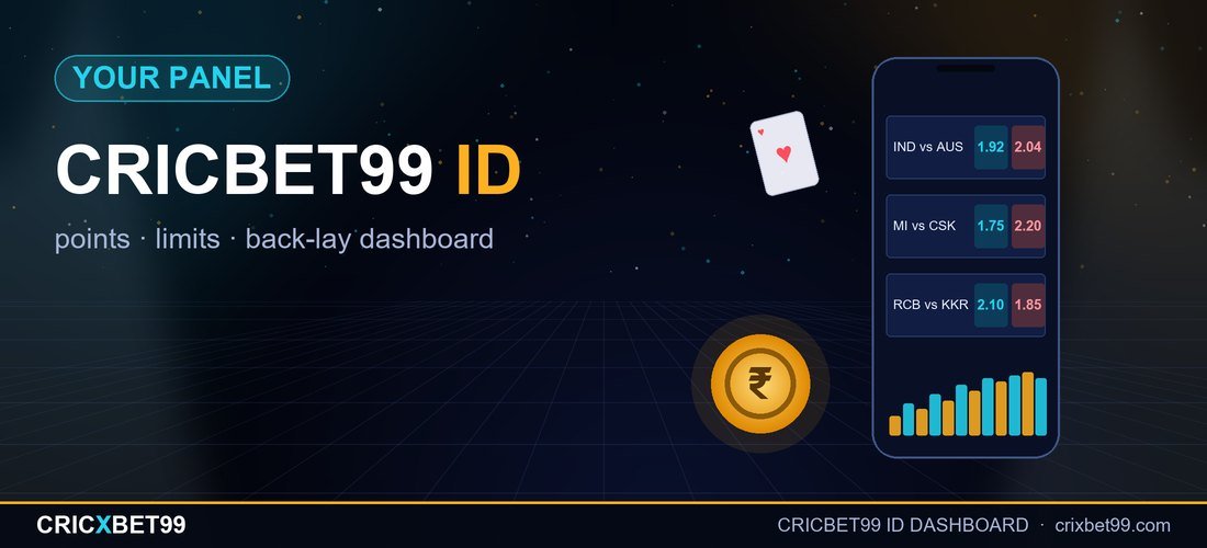 Cricbet99 ID dashboard on a phone showing wallet balance, deposit and withdrawal options